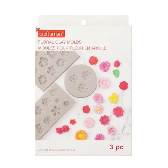 6 Pack: Floral Clay Molds Set by Craft Smart&#xAE;